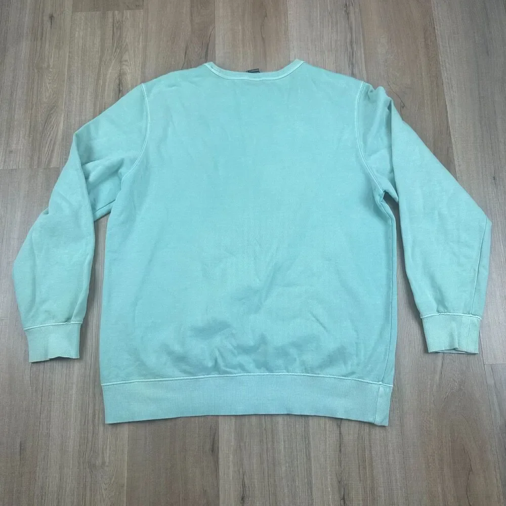 The North Face Men's XL Crew Neck Teal Sky Sea Foam Blue Sweatshirt Sweater